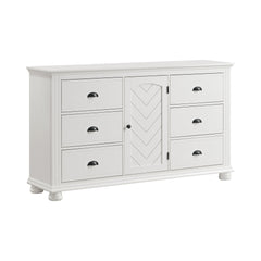 Kona White 6-Drawer Dresser - Ornate Home