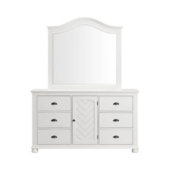 Kona White Dresser & Mirror Set