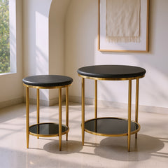 Koper Black Coffee Table Set (2-Piece) - Ornate Home