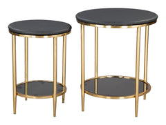 Koper Black Coffee Table Set (2-Piece) - Ornate Home