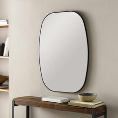 Kopparberg Black Gold Frame Round Mirror - Ornate Home
