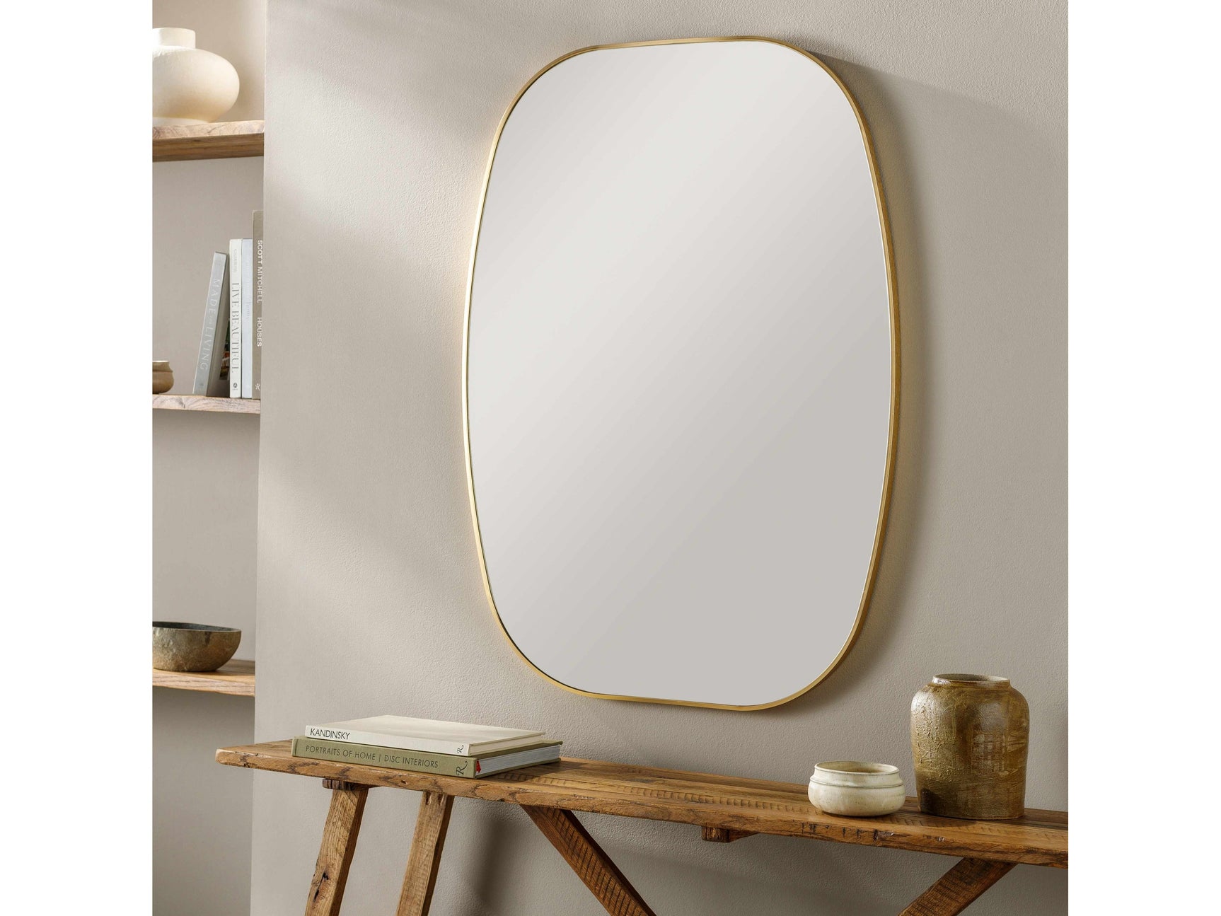 Kopparberg Gold Frame Round Mirror - Ornate Home