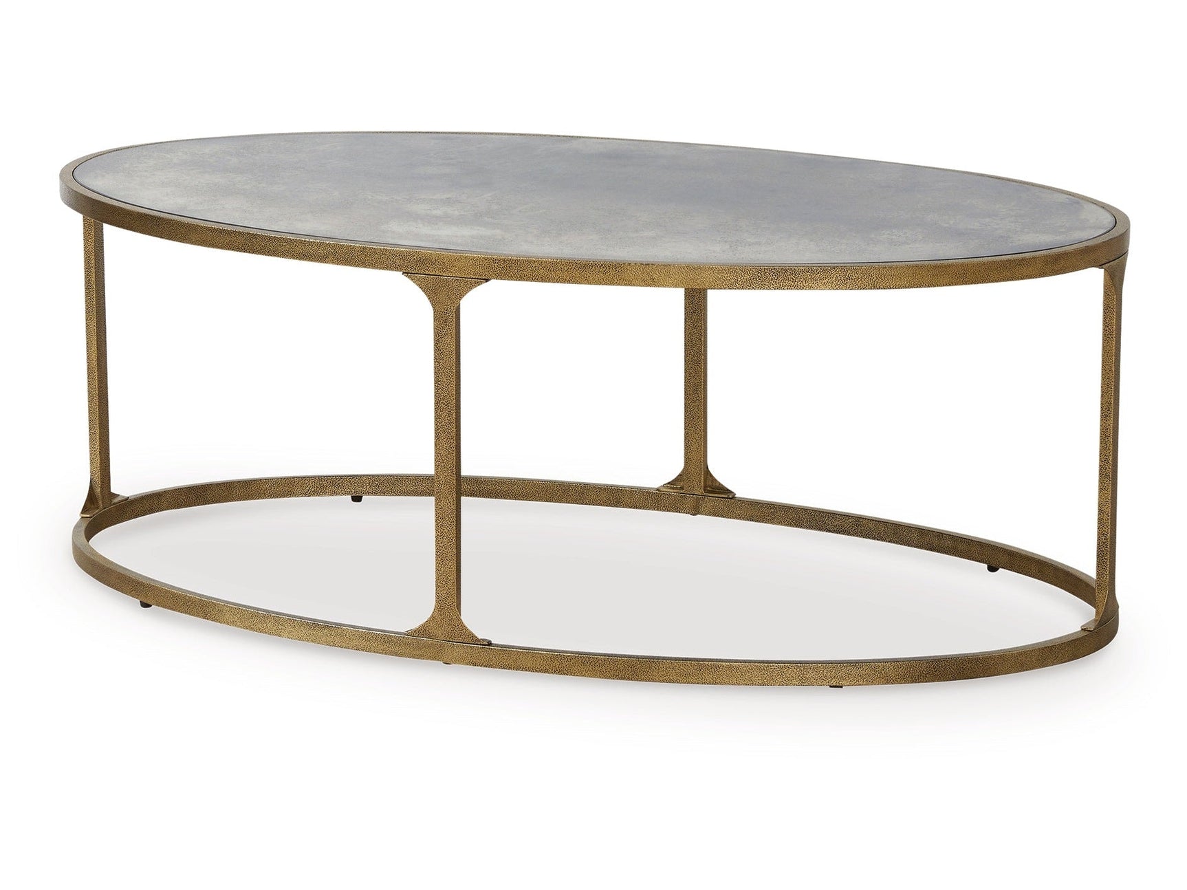 Korajane Antique Gold Oval Cocktail Table (Online Special Price) - Ornate Home