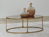 Korajane Antique Gold Oval Cocktail Table (Online Special Price) - Ornate Home