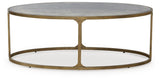 Korajane Antique Gold Oval Cocktail Table (Online Special Price) - Ornate Home