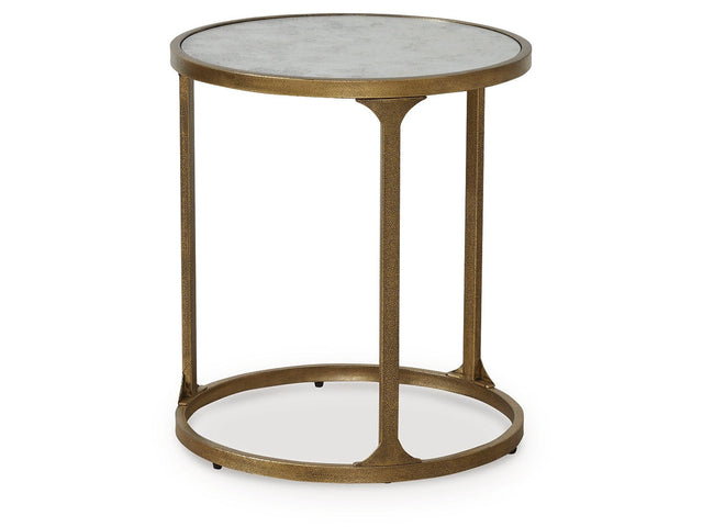 Korajane Antique Gold Round End Table (Online Special Price) - Ornate Home