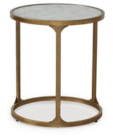 Korajane Antique Gold Round End Table (Online Special Price) - Ornate Home