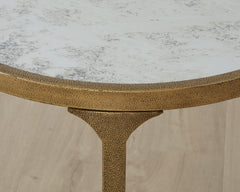 Korajane Antique Gold Round End Table - Ornate Home