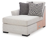 Koralynn Stone 3-Piece Sectional and Oversized Accent Ottoman (Online Special Price) - Ornate Home