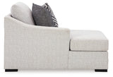 Koralynn Stone 3-Piece Sectional and Oversized Accent Ottoman (Online Special Price) - Ornate Home