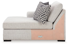 Koralynn Stone 3-Piece Sectional and Oversized Accent Ottoman - Ornate Home