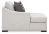 Koralynn Stone 3-Piece Sectional and Oversized Accent Ottoman - Ornate Home