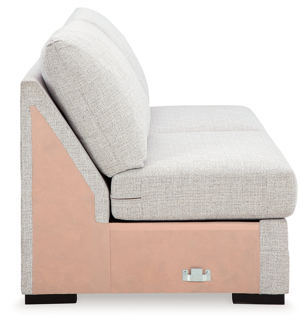 Koralynn Stone 3-Piece Sectional and Oversized Accent Ottoman - Ornate Home