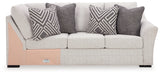 Koralynn Stone 3-Piece Sectional and Oversized Accent Ottoman - Ornate Home