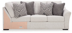Koralynn Stone 3-Piece Sectional and Oversized Accent Ottoman - Ornate Home