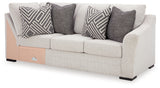Koralynn Stone 3-Piece Sectional and Oversized Accent Ottoman - Ornate Home