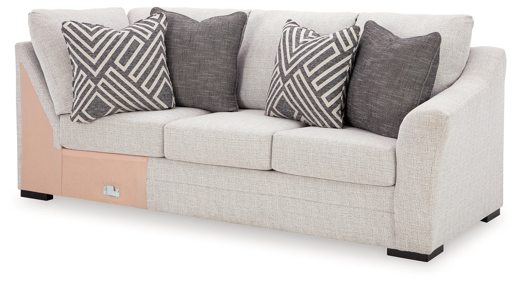 Koralynn Stone 3-Piece Sectional and Oversized Accent Ottoman - Ornate Home