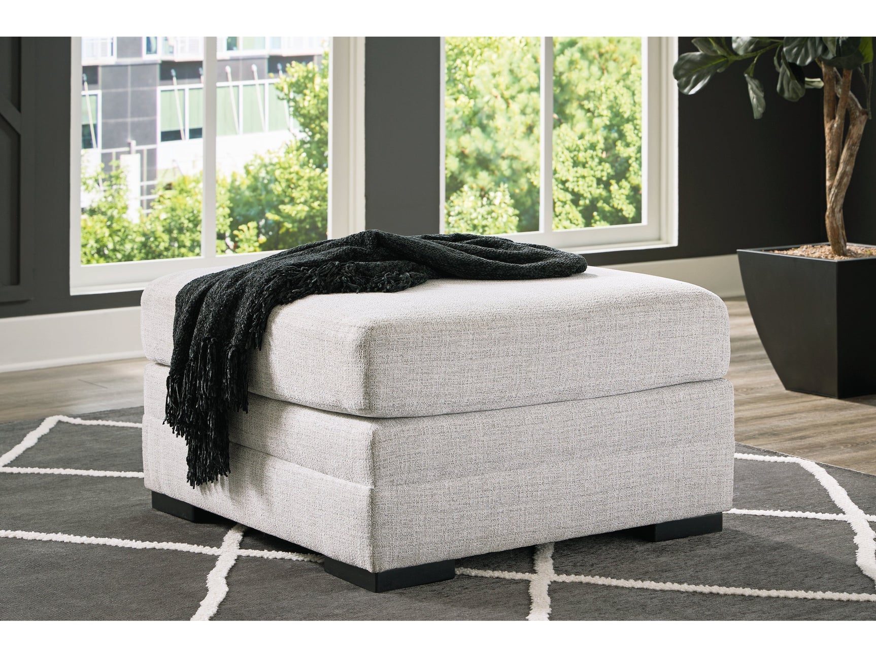 Koralynn Stone Oversized Accent Ottoman - Ornate Home