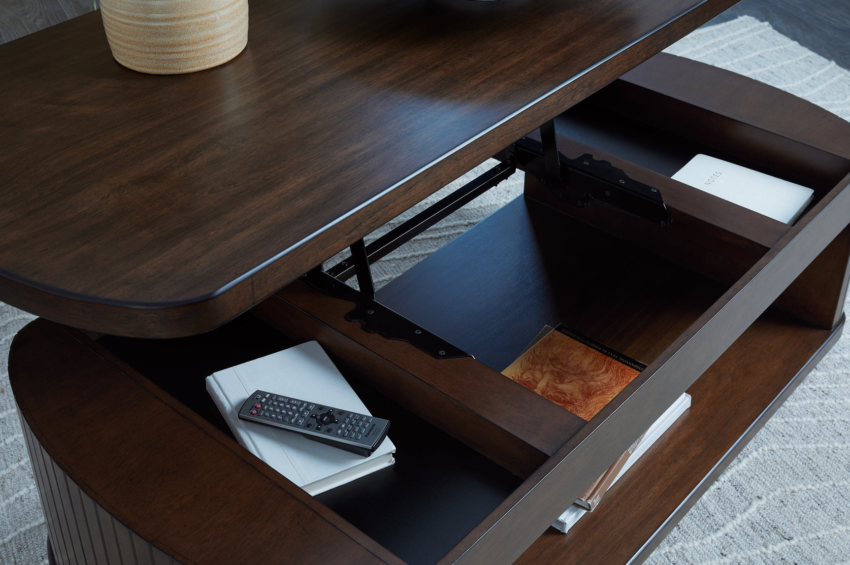 Korestone Brown Lift-Top Coffee Table (Online Special Price) - Ornate Home