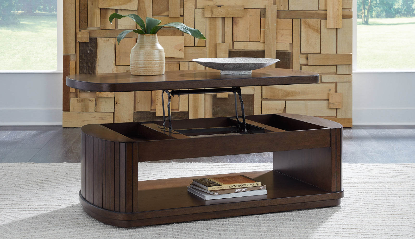 Korestone Brown Lift-Top Coffee Table (Online Special Price) - Ornate Home