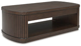 Korestone Brown Lift-Top Coffee Table - Ornate Home
