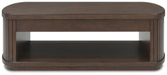 Korestone Brown Lift-Top Coffee Table - Ornate Home