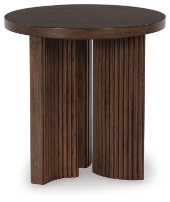 Korestone Brown Round End Table (Online Special Price) - Ornate Home