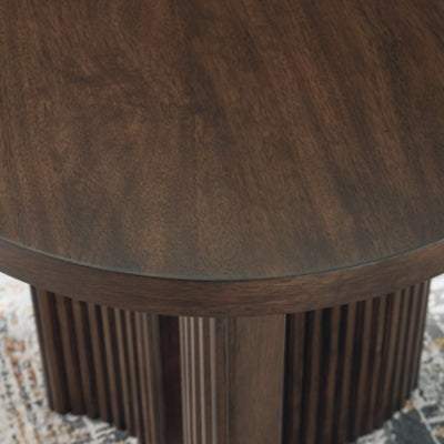 Korestone Brown Round End Table - Ornate Home
