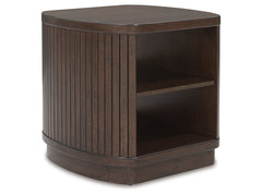 Korestone Brown Square End Table - Ornate Home