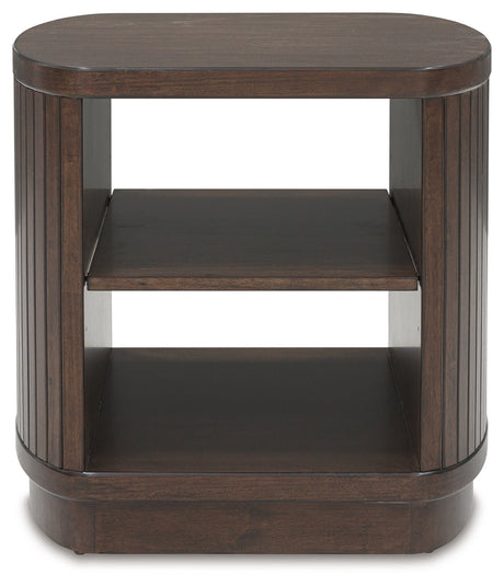 Korestone Brown Square End Table - Ornate Home