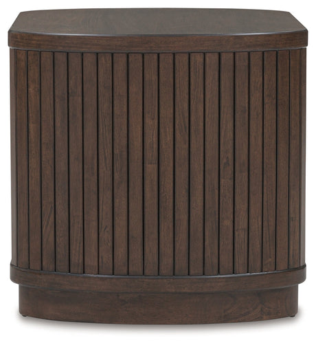 Korestone Brown Square End Table - Ornate Home
