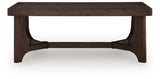 Korestone Dark Brown Rectangular Cocktail Table - Ornate Home