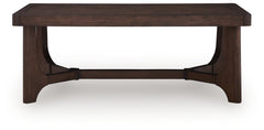 Korestone Dark Brown Rectangular Cocktail Table - Ornate Home