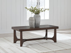 Korestone Dark Brown Rectangular Cocktail Table - Ornate Home