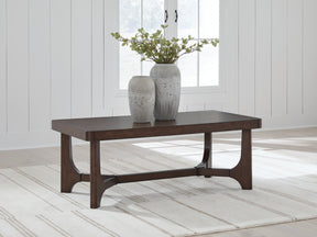 Korestone Dark Brown Rectangular Cocktail Table - Ornate Home
