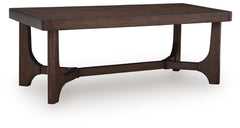 Korestone Dark Brown Rectangular Cocktail Table - Ornate Home