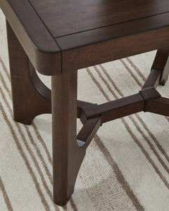 Korestone Dark Brown Rectangular End Table - Ornate Home