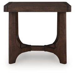 Korestone Dark Brown Rectangular End Table - Ornate Home