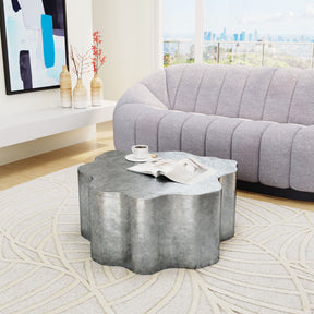 Kortha Antique Silver Coffee Table - Ornate Home