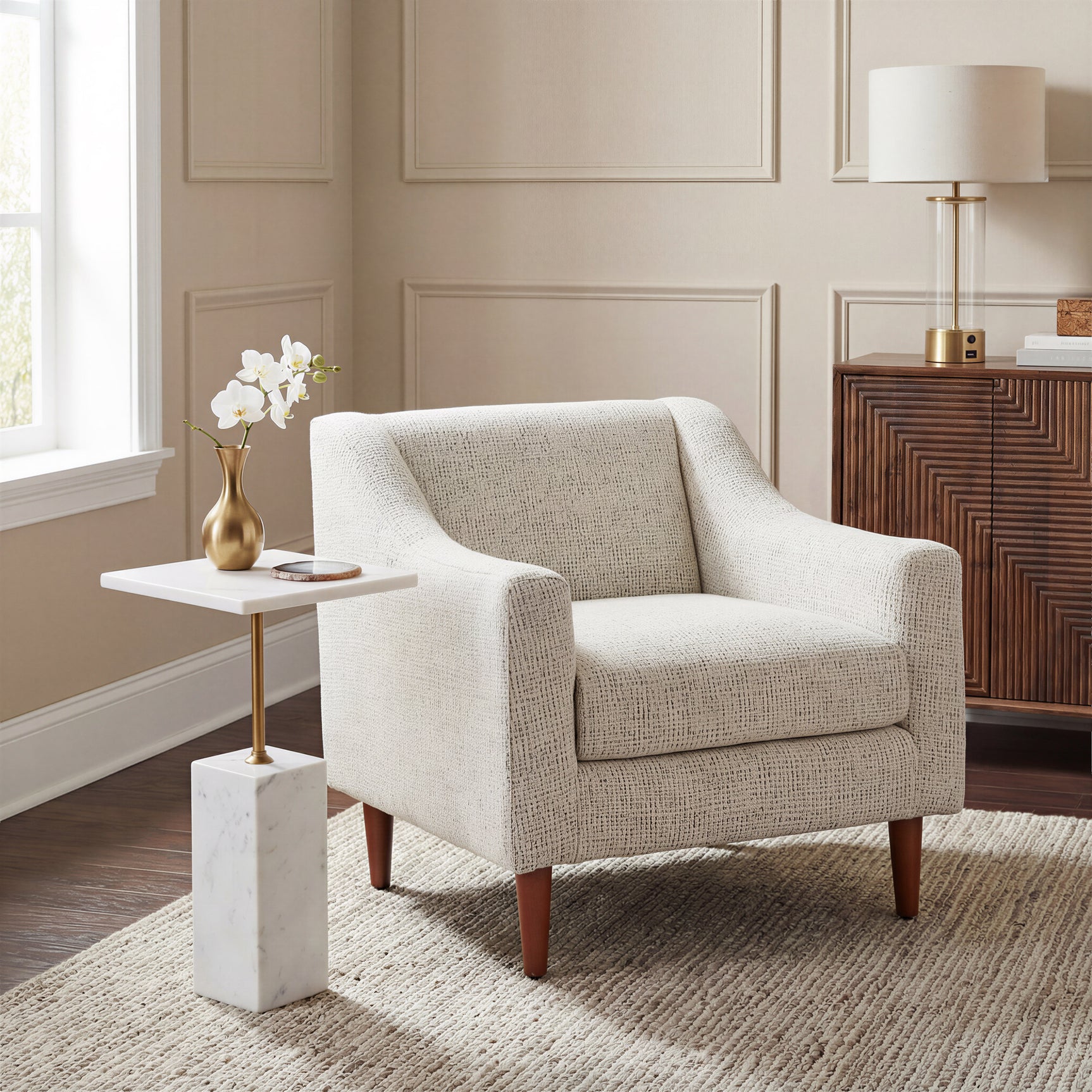 Koseli Pewter Gray Armchair