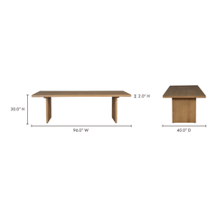 Koshi Natural Dining Table - Ornate Home