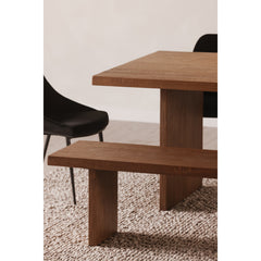 Koshi Sandblasted Amber Oak Bench - Ornate Home