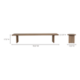 Koshi Sandblasted Amber Oak Bench - Ornate Home