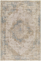 Kosta Beige & Blue Medallion Area Rug - Clearance - Ornate Home