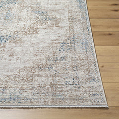 Kosta Beige & Blue Medallion Area Rug - Clearance - Ornate Home