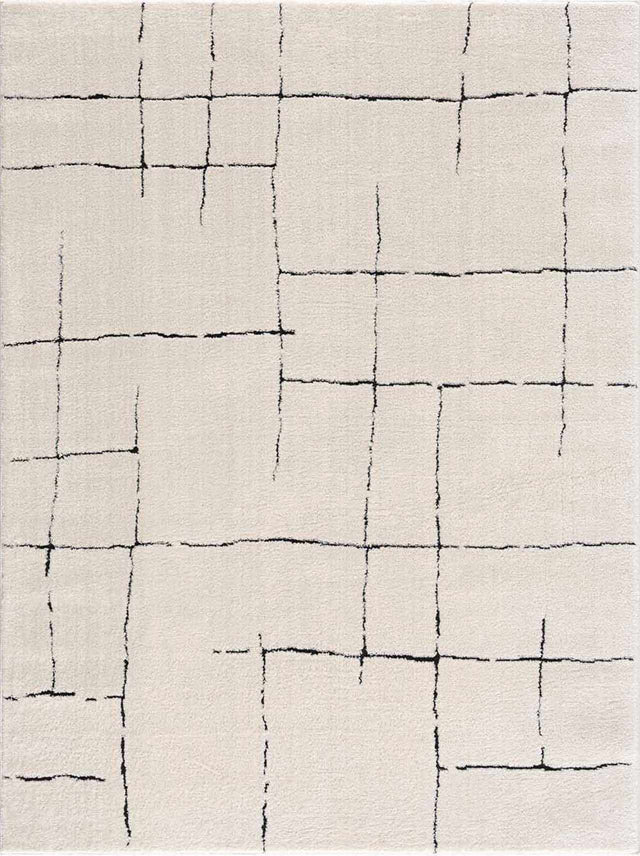 Koume Beige Maze Area Rug - Ornate Home