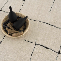 Koume Beige Maze Area Rug - Ornate Home