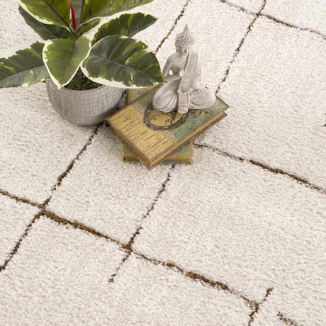 Koume Ivory & Brown Area Rug - Ornate Home