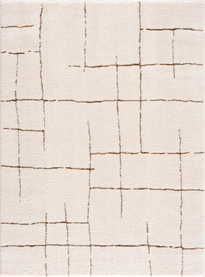 Koume Ivory & Brown Area Rug - Ornate Home