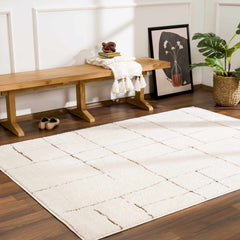 Koume Ivory & Brown Area Rug - Ornate Home